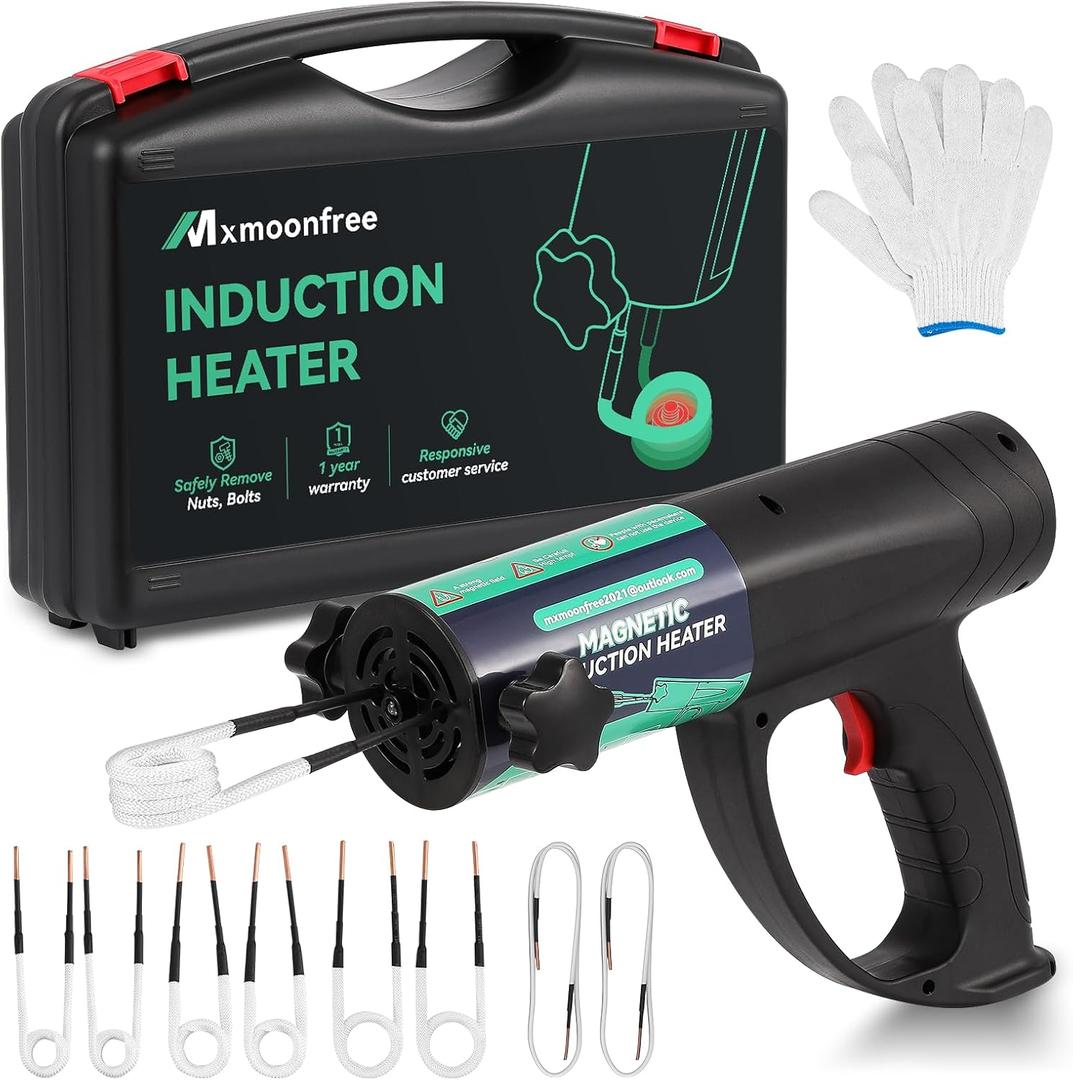 Induction Heater Bolt Removal, 1500W Induction Bolt Heater Tool with 8 Coil and Rugged Carrier Case to Safely Remove Nuts, Bolts, Bearings, 110V