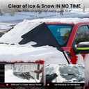 REEVAA Upgraded Car Windshield Cover for Ice & Snow [All-Weather Protection] Magnetic Fit Weatherproof Frost Cover, Winter Accessories, Fit for MPV, Van, Full-Size Trucks