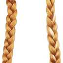 Princess Rapunzel Braids Wig Tiara and Butterfly Pin Set Costume for Little Girls Long Hair Dress up (Medium, Brown)