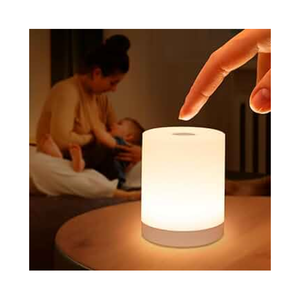 Touch Night Light for Baby Nursery, Small Cordless Lamp, Dimmable Portable Rechargeable Battery Operated Night Light, Wireless Bedside Mini Lamp for Bedroom, Bathroom