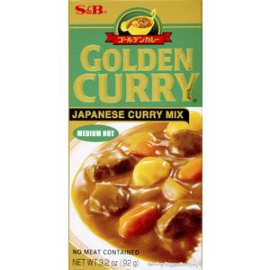 S&B, Golden Curry Japanese curry Mix, Medium Hot, 3.2 oz, BB Date 12/10/2027