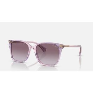 Ralph by Ralph Lauren Womens RA5293 Square Sunglasses, Shiny Striped Purple/Gradient Violet, 56 mm
