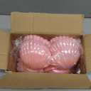 jojofuny 10Pcs Pearl Colored Shell Candy Boxes Wedding Party Favor Containers Small Jewelry Storage Boxes for Packaging (Pink)