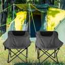 FairySandy 6 Pack Portable Folding Camping Chairs Lightweight Backpacking Chairs Collapsible Camp Chairs for Adults with Storage Bag Beach Camping Chairs for Outdoor, Picnic, Festival, Hiking, Grey, 27.2 x 17.7 x 17.7 inches
