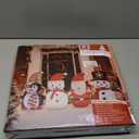 Christmas Standing Light-Up Snowman Decoration Features a Santa hat and Gift Box, Battery Operated Light-Up Christmas Decorations for porches, lawns, Yards, Indoor and Outdoor (2.75 Ft)