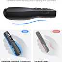 Presentation Clicker Wireless Presenter Remote for PowerPoint, Powerpoint Clicker with Volume Control PowerPoint Slide Advancer for Mac, Computer, Laptop