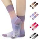 SET OF 5, YOZHAKOU Pilates Grip Yoga Socks with Grips for Women, Colorful Non Slip Crew Athletic Socks for Barre, Anti-Slip Design.