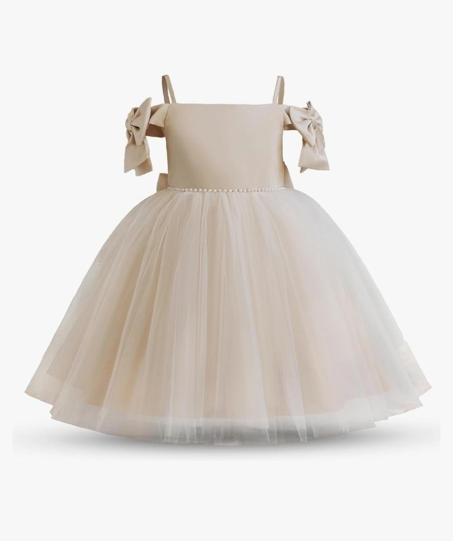 TTYAOVO Flower Girl Dress Bowknot Pageant Wedding Party Gown 6Y 2074 Champagne TTYAOVO Flower Girl Dress Bowknot Pageant Wedding Party Gown 6Y 2074 Champagne