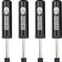 4Pcs Shock Absorber Damper Internal Spring 90mm Aluminum Alloy Shocks Compatible with Axial SCX10 90046 HSP HPI Traxxas TRX4 Redcat 1/10 RC Crawler Car (Black)