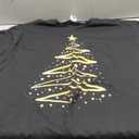 Gold Color Christmas Tree Design T-Shirt 3XL