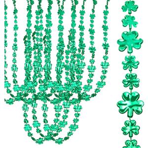 Windy City Novelties 33" 12mm Shamrock Bead Necklaces for St Patricks Day & Mardi Gras