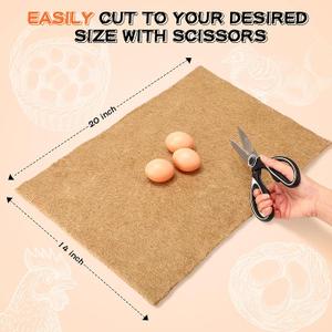 Aoriher 24 Pack Natural Hemp Chicken Nesting Pads Reusable Hens Nest Bedding Mats Chicken Nesting Box Liners for Hen Laying Eggs, Coop Pet Garden Lawn Indoor Outdoor, 11.8 x 11.8 Inches