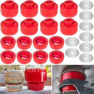Silicone 7-141 Body and Cab Mount Bushing Kit for Chevy Silverado & Sierra 1500/2500 2WD/4WD 1999-2014 Body Cab Mounts & Washers Superior Silicone (Red 24PCS)