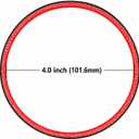 Straight ID: 4.0" (101.6mm) Silicone Hose Coupler High Temperature 4-ply with T-Bolt Clamp