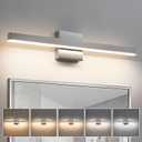 KAISITE Modern Vanity Light Brushed Nickel Bathroom Light Fixture Over Mirror 24 inch Vanity Lighting Fixture Dimmable 5CCT LED Bar Vanity Light for Bathroom Restroom