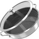 316L Stainless Steel 5QT Saute Pan Hexagon Nonstick Wok with Lid, Two Handle to Hold, PFOA Free, Dishwasher Oven Safe (12 inches,5QT)