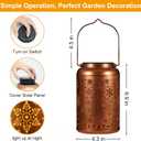 Solar Lanterns Outdoor, Waterproof Hanging Metal Solar Lanterns LED Decoration for Garden, Yard, Patio - Perfect Birthday Gifts for Women Mom Grandma(Snowflakes)