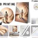 Jesus Leaves The 99 Sheep Canvas Wall Art Jesus And Lamb Picture Wall Decor Christ The Good Shepherd Lost Lamb In Poster Print Painting for Living Room Bedroom Church Home Decoration Prepare To Hang