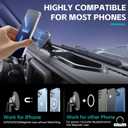 Magnetic Dash Phone Mount for 2018-2023 Jeep Wrangler JL JLU & Gladiator JT Accessories Multi-Mount Phone Holder Dashboard Storage Tray with Extra Clip Bracket, Not for Oil-Electric 4xe