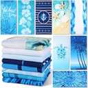 Mixweer 8 Packs Microfiber Beach Towel Bulk 60 x 28 Inch Sand Free Travel Large Microfiber Pool Swim Multi Style Beach Towel Blanket for Adult on Vacation Accessories (Ocean Style)