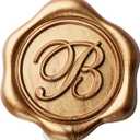 Yoption Initial Alphabet B Adhesive Wax Seal Stickers, 100 Pack Letter Wax Seal Stickers Envelope Seal Stickers Envelope Seals Self Adhesive Gold Stickers for Wedding Party Birthday Christmas (B)