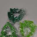 Domensi 3 Sets Christmas Tree Cookie Cutters, Plastic Christmas Cookie Cutter Tools for Baking, Biscuit (Green)