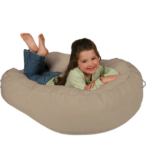 Leachco Pillay Plush Sling-Style Lounger, Latte