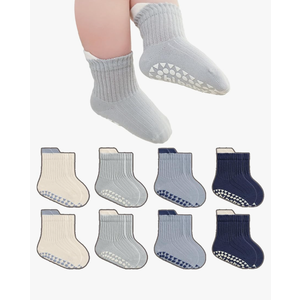 BISOUSOX Baby Girl Socks 0-6 6-12 Months, Toddler Christmas Non Slip Grippy Socks with Grips Newborn Infant 1-3T 4T 5T