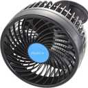 Car Fan 12V, 6" Electric Car Cooling Fan with 360 Degree Adjustable Head That Plugs into Cigarette Lighter/Low Noise Automobile Vehicle for Car Truck Van SUV RV Boat