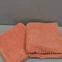 Fancy Homi 2 Packs Orange Decorative Throw Pillow Covers 18x18 Inch for Living Room Couch Bed Sofa, Rustic Farmhouse Boho Home Decor, Soft Corss Corduroy Patchwork Textured Square Cushion Case 45x45 cm