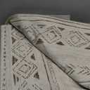 5x7 Area Rug for Living Room, Washable Non-Slip Large Area Rug, Indoor Floor Carpet Low Pile Soft Boho Farmhouse Rug for Bedroom Dining Room (Light Brown/Cream,5'x7')