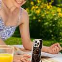 Loheckle for iPhone 16 Pro Max Case with Stand- Compatible with MagSafe Women Girls Cute Clear Girly Aesthetic Unique Design Soft TPU Magnetic Ring Phone Cover for Apple 16 Promax, Brown