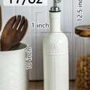 LYEOBOH Olive Oil Dispenser Bottle with Spout, 17 OZ Oil Dispenser for Kitchen, Ceramic Dispensing Bottles for Kitchen, Cooking, Gravity Spout, Housewarming Gift