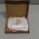 Sieral 50 Pcs Thank You Satin Gift Bags with Drawstring Jewelry Candy Bags for Wedding Bridal Shower Gift Wrap Bags for Birthday Party Anniversary Favor(White, Rose Gold,4 x 6 Inch)