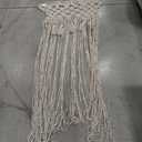 Lush Decor Boho Macrame Tassel Cotton Window Curtain/Room Divider/Wedding Backdrop/Wall Decor, 84" L x 50" W, Neutral (40"W x 84"L (Pack of 1))
