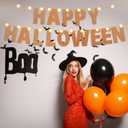 TaoBary 112 Pcs DIY Letter Kit Glitter Customizable Banner Letters Include 107 Letters and Numbers 3 Rope and 2 Needles for Birthday Halloween Christmas Wedding Valentine Party Decor(Glitter Orange)