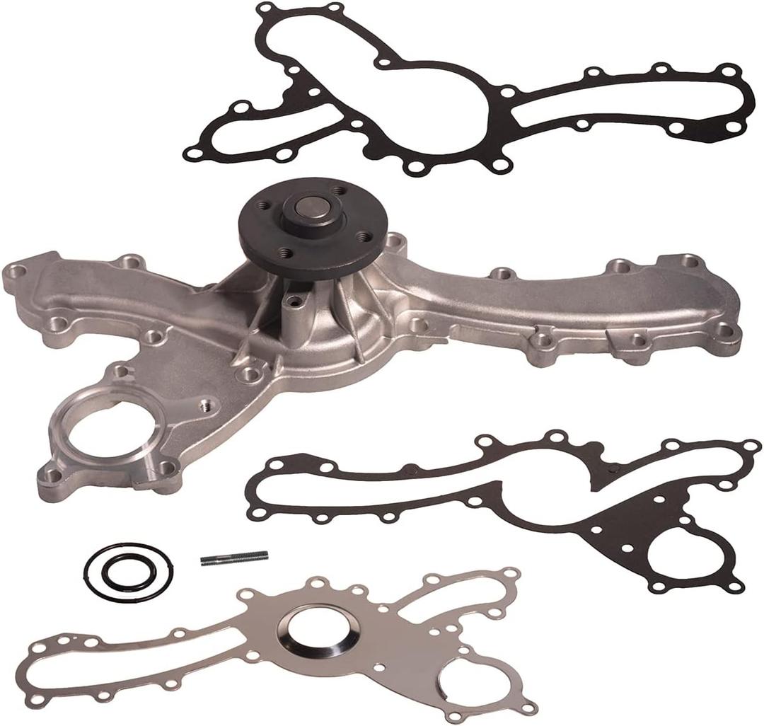 TUCAREST AW6143 Water Pump Kit With Gasket (For 2.5L 3.0L 3.5L;2GR-FSE Eng.) Compatible With 06 Lexus GS300, 07-15 GS350, 07-18 GS450h, 06-15 IS250, 06-17 IS350, 16-17 IS300 RC300, 15-17 RC350