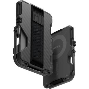 Aulumu G03 Carbon Fiber Magnetic Wallet Card Holder | Magnetic Wallet Compatible with MagSafe | Multi Function - Mobile Phone Stand/Grip | Bottle Opener | RFID Shielding Card
