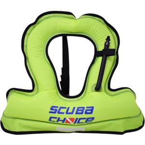 Scuba Choice Youth Kids Snorkel Vest - Neon Yellow/Blue Safety Floatation Aid, Up to 100 lbs, Adjustable Fit with Name Box & Anti-Ride-Up Strap, Easy Oral Inflator & Secure Crotch Strap Scuba Choice Youth Kids Snorkel Vest - Neon Yellow/Blue Safety Floatation Aid, Up to 100 lbs, Adjustable Fit with Name Box & Anti-Ride-Up Strap, Easy Oral Inflator & Secure Crotch Strap