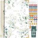 Bloom Daily Planners HARDCOVER 2026 Planner (January to December) - A5 Task Goal Organizer - Monthly & Weekly Inspirational Agenda Book - 5.5" x 8.25" - Eucalyptus, White