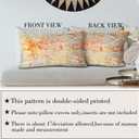 Boho Floral Throw Pillow Covers 12x20 inch Set of 2,Boho Rug Geometric Floral Pattern Decor Double Sided Pattern Cushion Cover Soft Pillow Case Living Sofa Room Bed Square Pillow Cover