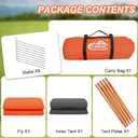 camppal 1 Person Tent for Camping Hiking Mountain Hunting Backpacking Tents 4 Season Resistance to Windproof Rainproof and Waterproof