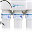 Aquasana Under Sink Water Filter | 3-Stage Claryum Filtration | Reduces up to 99.99% of PFAS, Lead, Chlorine, & More | Under Counter Drinking Water Filter | Includes Chrome Faucet | AQ-6300-CHR