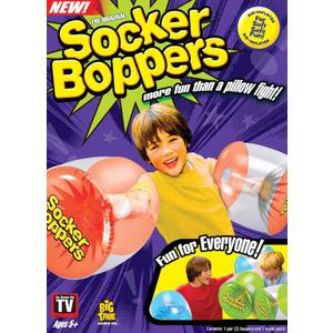 Socker Boppers Inflatable Boxing Pillows - One Pair Boppers Clear, Box and Bop, Durable Vinyl, Active Outlet that aids in Agility, Balance and Coordination, Safe Fun Indoor or Out, Great Gift