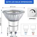 LED GU10 Range Hood Light Bulbs, LED Stove Appliance Light Bulb, Kitchen Light Replacement Halogen Light Bulb, 50W Equivalent, 5000K, 6W 550 Lm, Dimmable,Waterproof IP65 Pack of 2