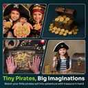 Pirate Coins Metal Gold Coins for Kids - 100 Pieces - St Patrick St Patty Day Leprechaun Fantasy Board Game Toy Doubloons Loot Tokens Monedas De Oro Pirate Props Chest Poker Set Bulk Money Medallion