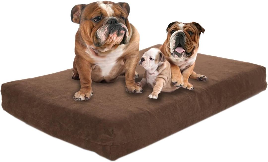 Pet Support Systems XXL Premium Dog Beds - Gel Orthopedic Memory Foam - 100% Made in USA - Luxury Washable Pet Bed | XX-Large | 55"x37"x4.5" | Chocolate |