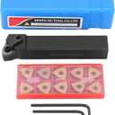 Set of Rotary Tool Holder 20 mm MWLNR2020K08 + 10 WNMG0804 Carbide Inserts