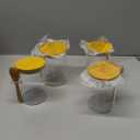 Overnight Oats Containers with Lids,16oz Overnight Oats Jars 4 Pack, Oatmeal Cups,Meal Prep Containers,Glass Meal Prep Containers with Lids,China Pudding Jars