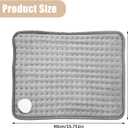 Electric Heating Pad, 16"x12" Heat Pad for Back Neck Shoulder Pain Relief, with 10 Heat Settings, Auto Shut Off, Machine Washable, US Plug (Gray)